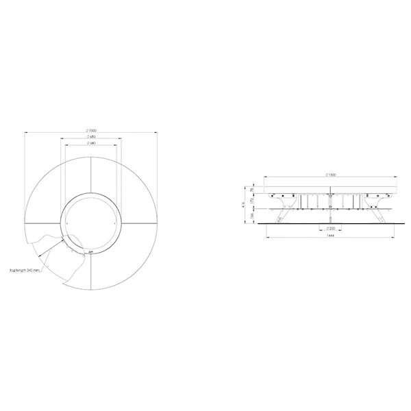 Braséro Ercole Teak Wood Marbre Small - AK47 Design – Image 5