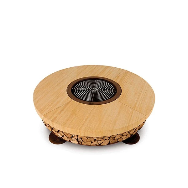 Braséro Ercole Teak Wood Marbre Small - AK47 Design – Image 2