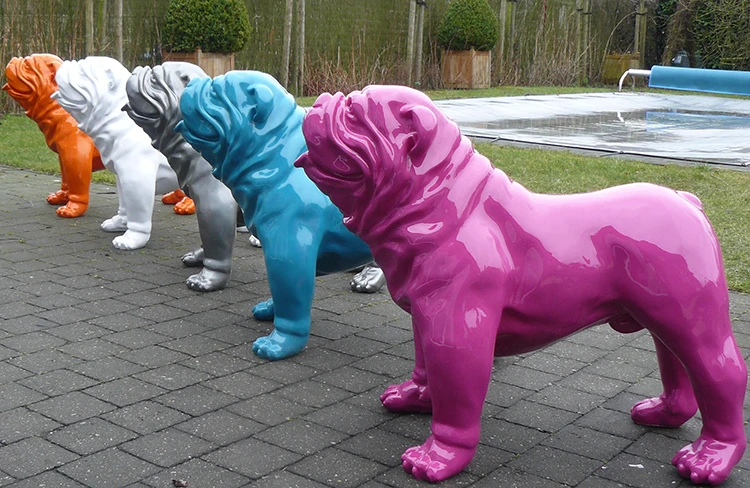 Statue Bulldog Anglais Laqué - Tex Artes – Image 6