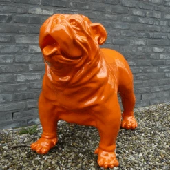 Statue Bulldog Anglais Laqué - Tex Artes