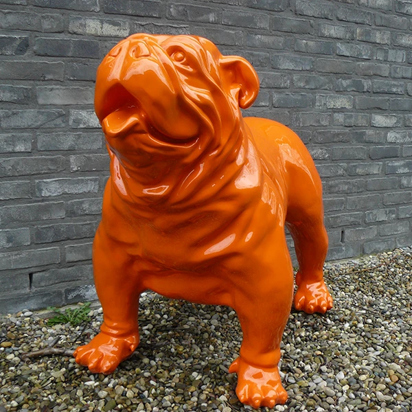 Statue Bulldog Anglais Laqué - Tex Artes