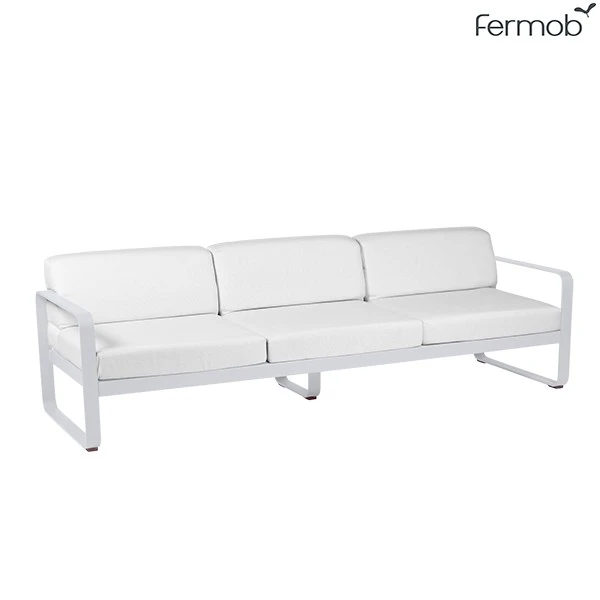 Canapé 3 Places Bellevie Coussins Blanc Grisé - Fermob – Image 2
