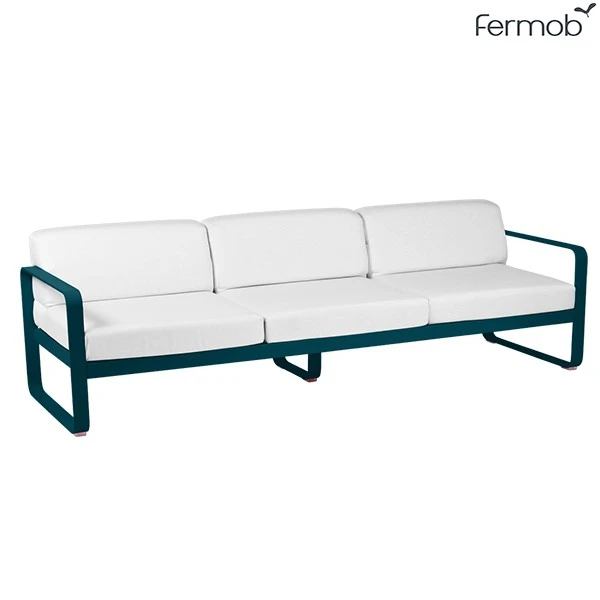 Canapé 3 Places Bellevie Coussins Blanc Grisé - Fermob