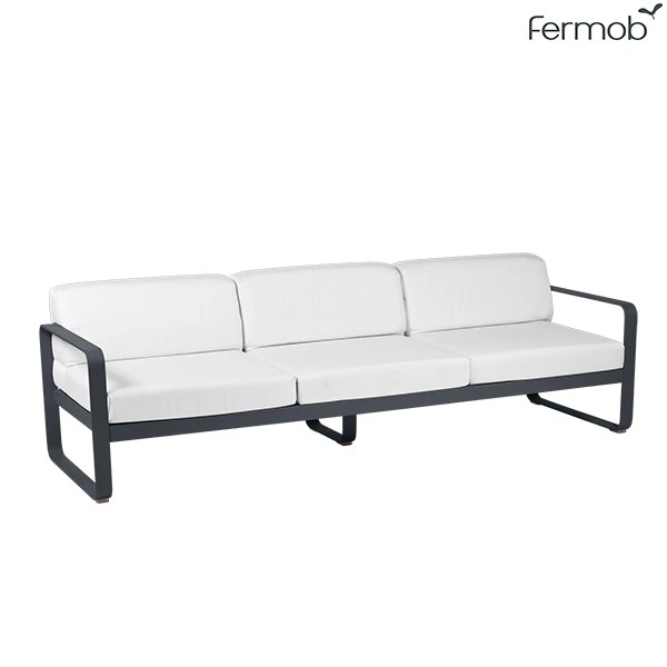 Canapé 3 Places Bellevie Coussins Blanc Grisé - Fermob – Image 6