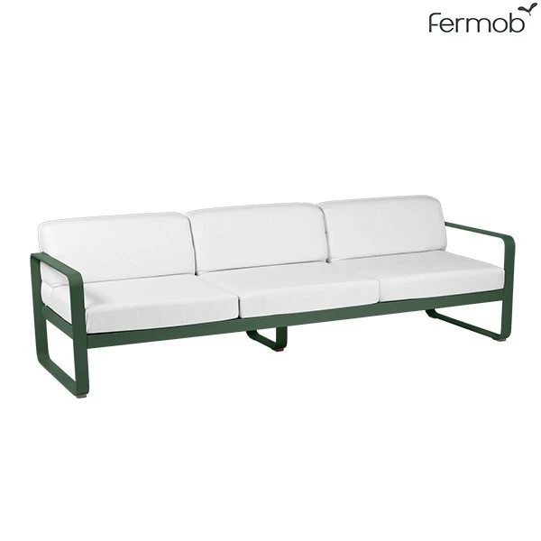 Canapé 3 Places Bellevie Coussins Blanc Grisé - Fermob – Image 7