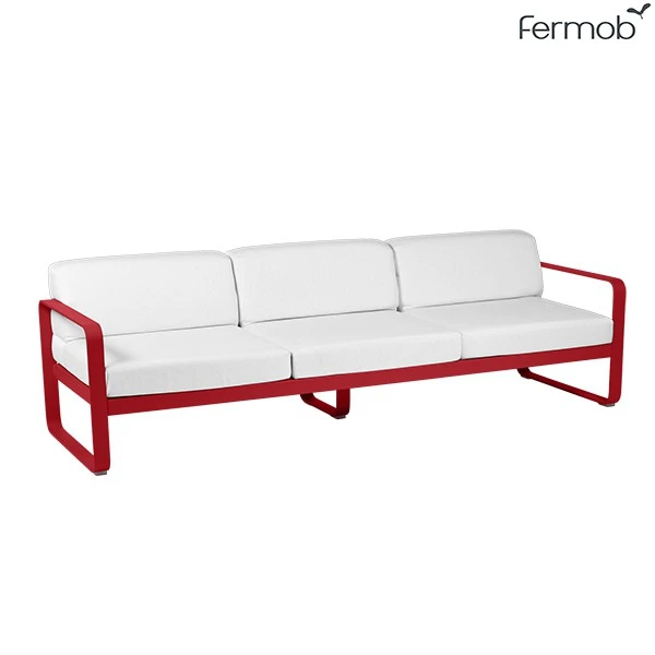 Canapé 3 Places Bellevie Coussins Blanc Grisé - Fermob – Image 8