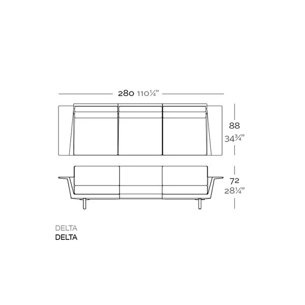 Canapé 3 Places Delta - Vondom – Image 2