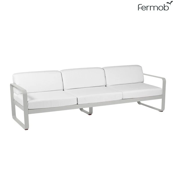 Canapé 3 Places Bellevie Coussins Blanc Grisé - Fermob – Image 9