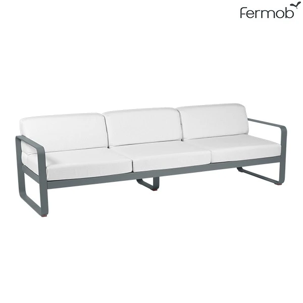 Canapé 3 Places Bellevie Coussins Blanc Grisé - Fermob – Image 10