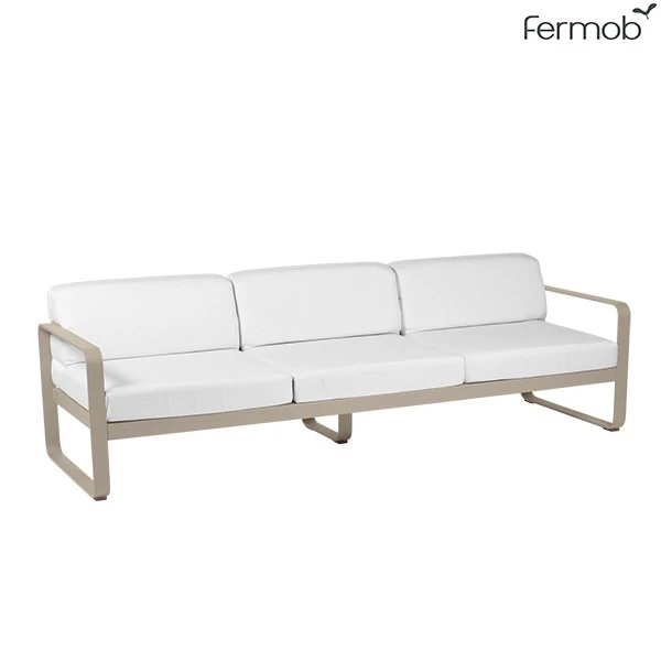 Canapé 3 Places Bellevie Coussins Blanc Grisé - Fermob – Image 12