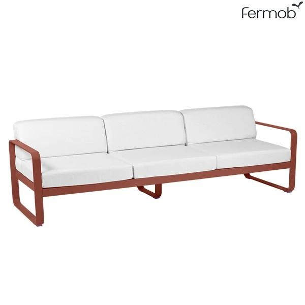 Canapé 3 Places Bellevie Coussins Blanc Grisé - Fermob – Image 13