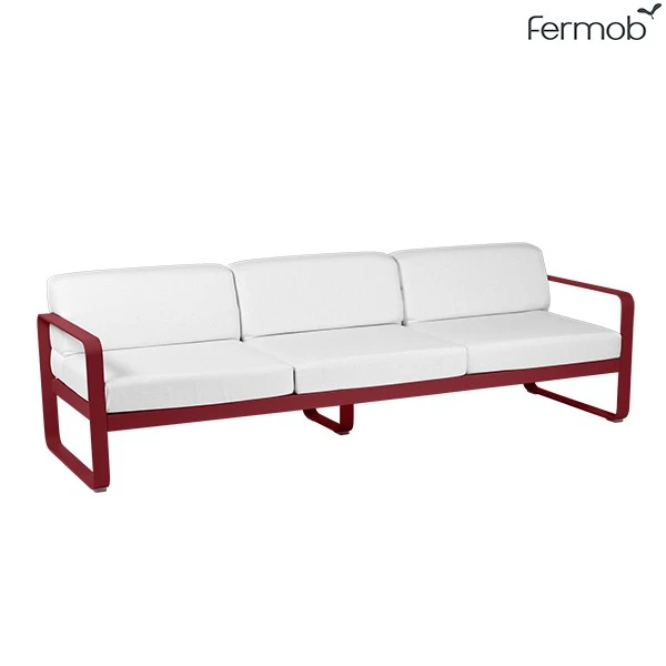 Canapé 3 Places Bellevie Coussins Blanc Grisé - Fermob – Image 14