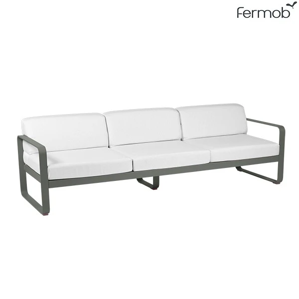 Canapé 3 Places Bellevie Coussins Blanc Grisé - Fermob – Image 16