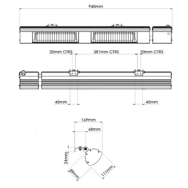 Chauffage Infrarouge Eclipse Double - Tansun – Image 3