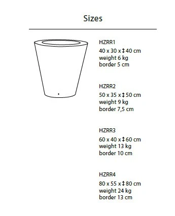 Pot Zinc Cone Large Avec Bordure - Domani – Image 4