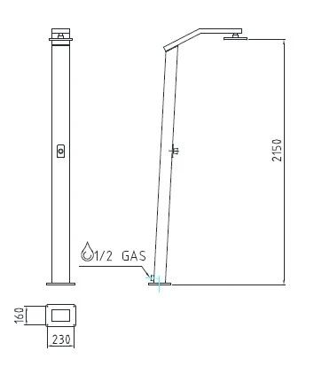 Douche D'Extérieur Solaire Solaris Inox - Ama Luxury Shower – Image 4