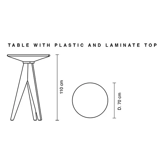 Table Haute Oxford Plateau Rond Poleasy - MyYour – Image 8