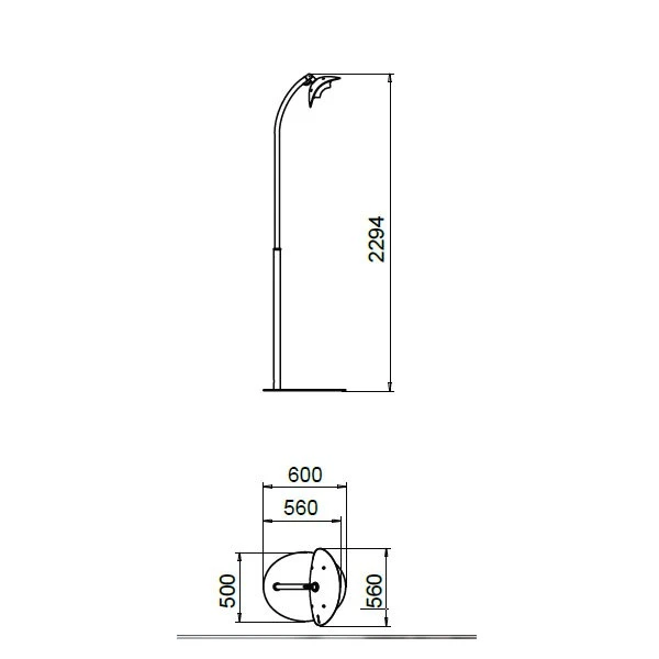 Lampadaire Chauffant Simple Hotdoor Modèle Arc Court - Phormalab – Image 3
