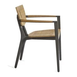 Fauteuil De Repas Diuna Aluminium / Teak - Oasiq