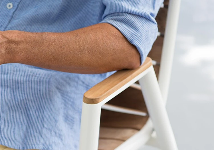 Fauteuil Bas Pilotis Teck - Vlaemynck – Image 3