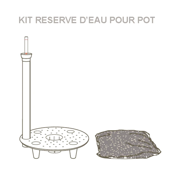 Pot Kuno Gloss Avec Réserve D'Eau - Euro3Plast