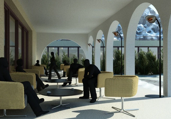 Lampadaire Chauffant Simple Hotdoor Modèle Arc Court - Phormalab – Image 6