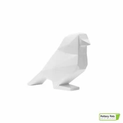 Oiseau Origami Bird Paper Format S Glossy White - Pottery Pots