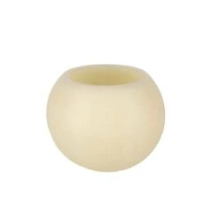 Lot De 3 Photophores Ronds Ecru Ø15cm - Decoragloba