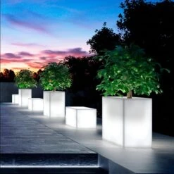 Jardinière Kube High Lumineuse - Euro3Plast