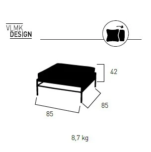 Pouf Rivage Basalte - Vlaemynck – Image 2