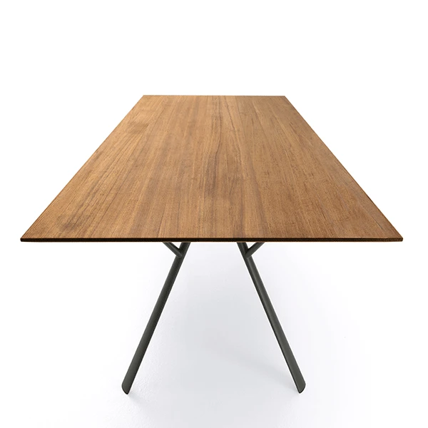 Table Rectangulaire L200cm Plateau Teck Radice Quadra - Fast