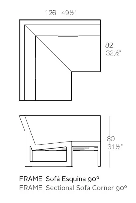 CanapĂ© Modulable Frame - Module D'Angle - Vondom â Image 8