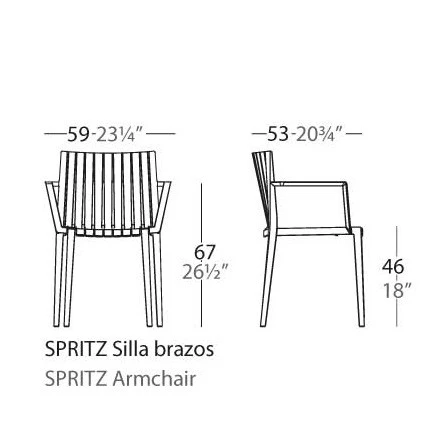 Chaise Avec Accoudoirs Spritz - Vondom – Image 8