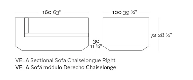 Canapé Modulable Vela - Module Droit Chaise Longue - Vondom – Image 18