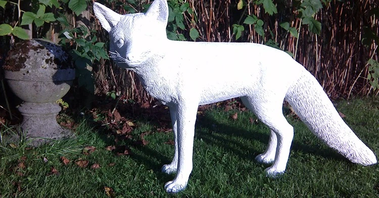 Statue Renard Blanc - Tex Artes – Image 2