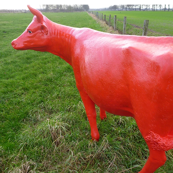Statue Vache Rouge - Tex Artes