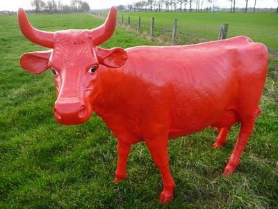 Statue Vache Rouge - Tex Artes – Image 2