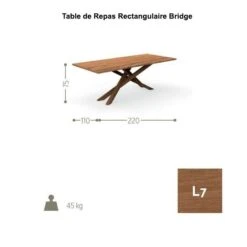 Table De Repas Rectangulaire Bridge - Talenti