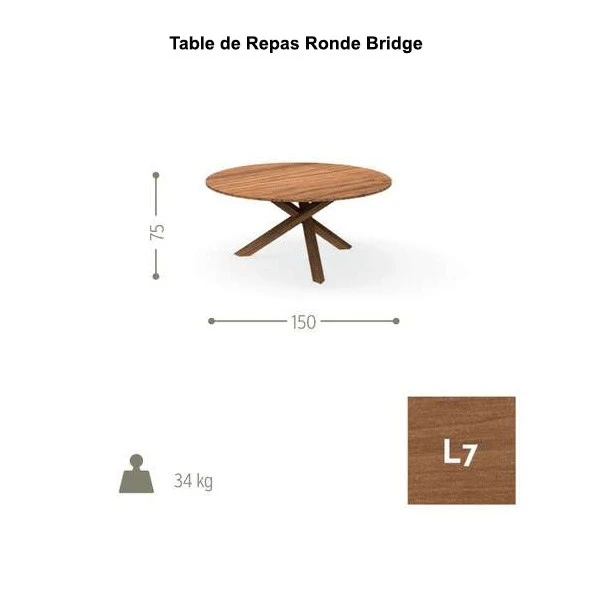 Table De Repas Ronde Bridge - Talenti – Image 3