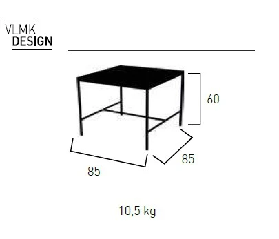 Table Mi-Hauteur Rivage 85x85cm - Vlaemynck – Image 5